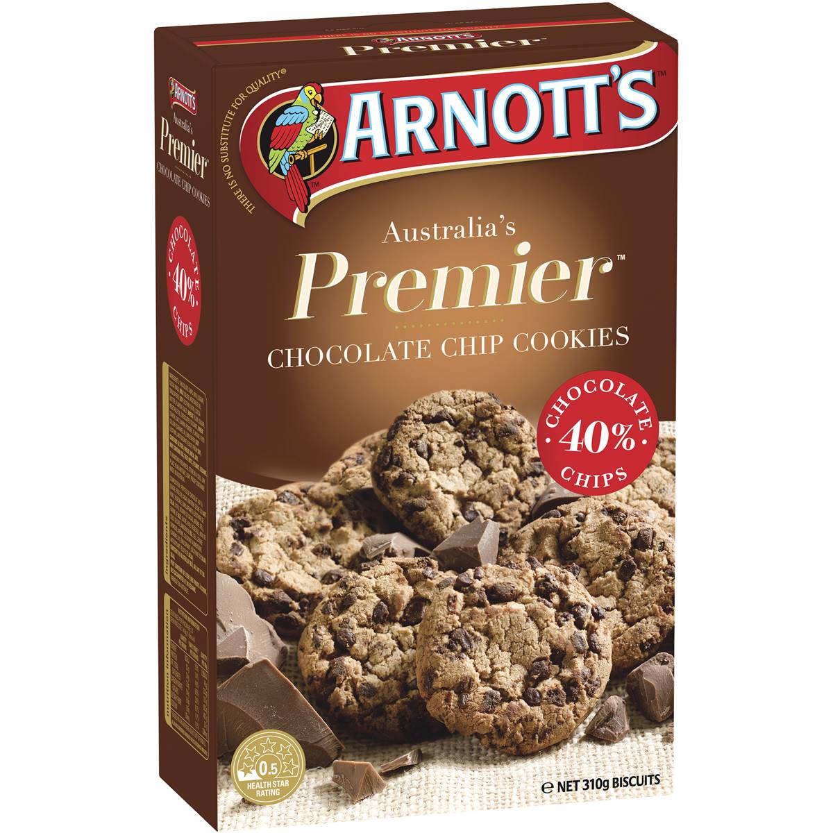 Arnotts Premier Chocolate Chip Cookies 310g