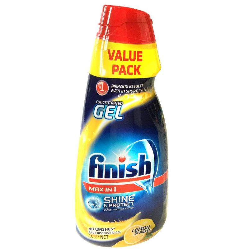 Finish Dishwashing Concentrated Gel Max in 1 Lemon Sparkle 1L