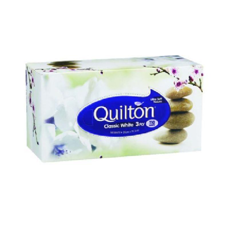 Quilton White 3 ply Tissues 110pkt