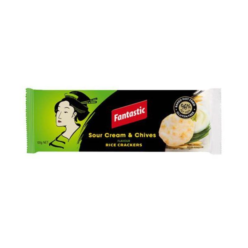 Fantastic Sour Cream & Chives Rice Cracker 100g