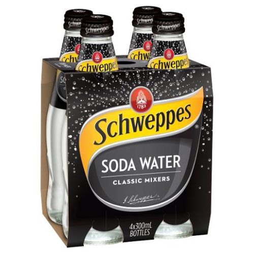 Schweppes Soda Water 300ml x 4pkt