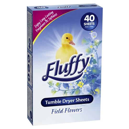 Fluffy Fabric Softener Dryer Sheets 40pkt