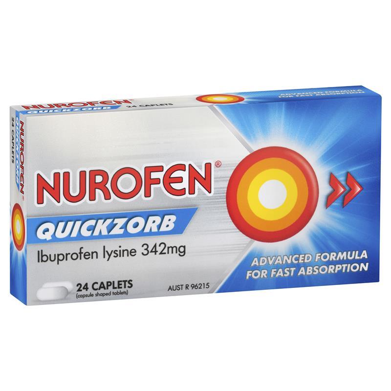 Nurofen Quick Zorb Caplets 24pkt