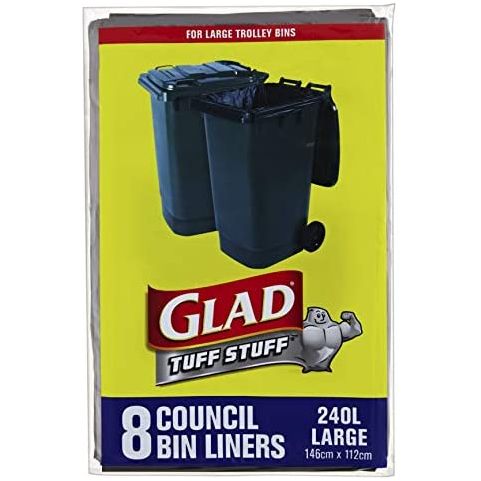 Glad Council Bin Liners Large 240L 8pk