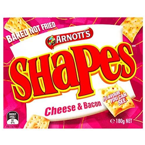 Arnotts Shapes Cheese & Bacon 180g