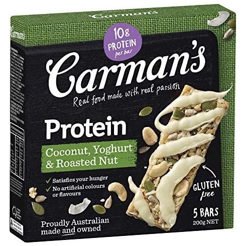 Carmans GF Protein Bars Coconut, Yoghurt & Nut 5pkt