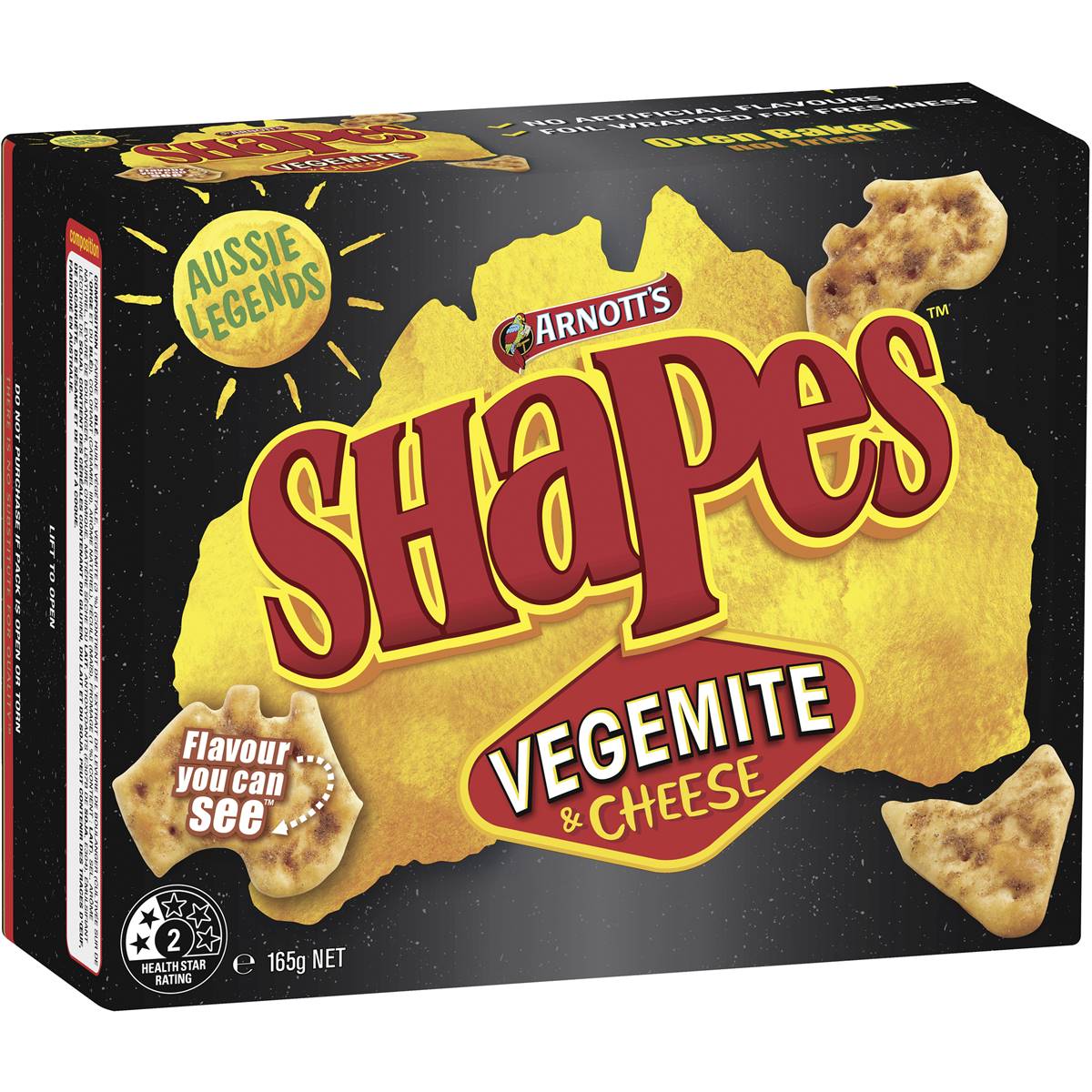 Arnotts Shapes Vegemite & Cheese 165g