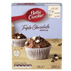 Betty Crocker Triple Choc Muffin Mix 500g