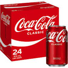 Coca Cola Soft Drink Cans 375ml x 24pkt