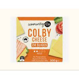 Community Co Colby Sliced Cheese 500g