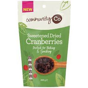 Community & Co Dried Cranberries 200g