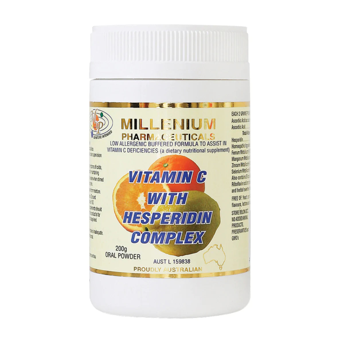 Millenium Vitamin C  with Hesperidin Complex 200g