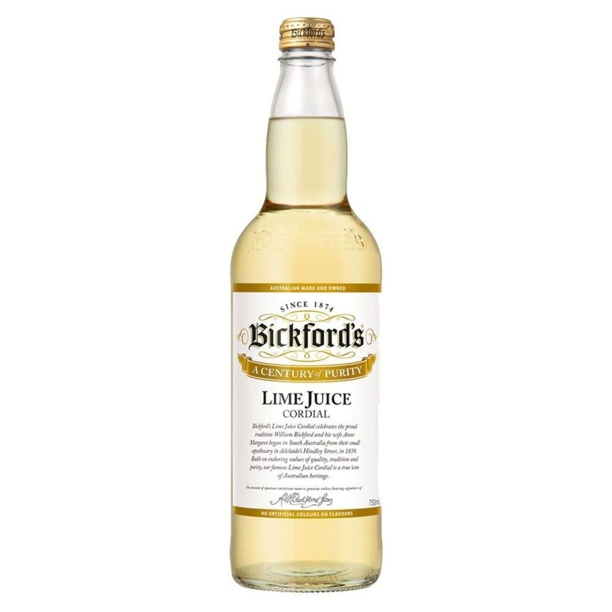 Bickford's Lime Juice Cordial 750ml
