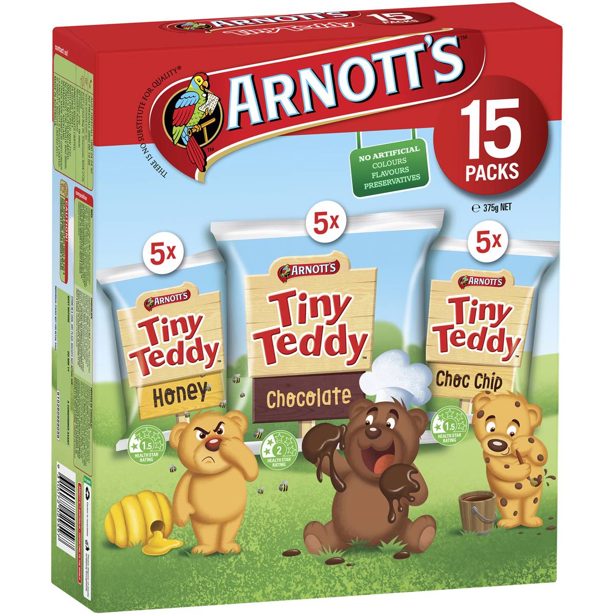 Arnotts Tiny Teddy 15pk 375g